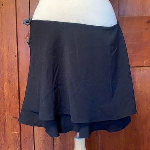 Black ruffle skort